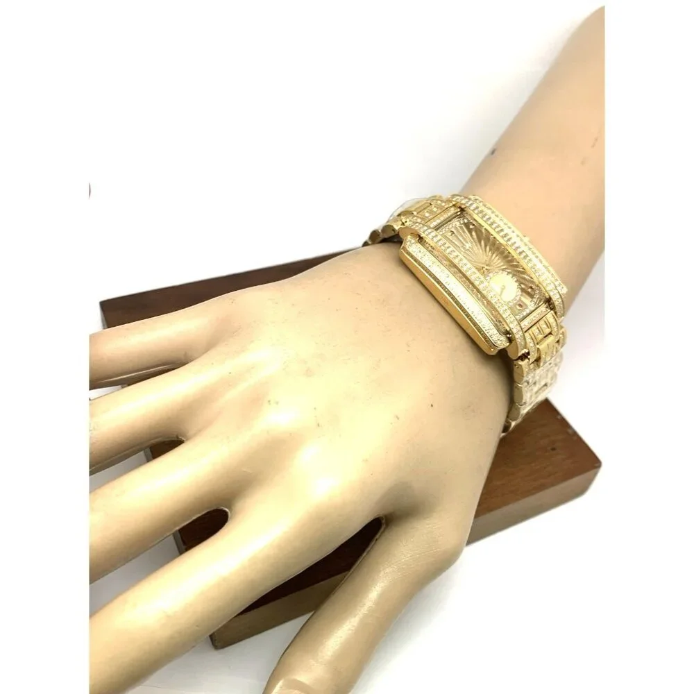JBW Women's Watch PS505A Mink Swiss Quartz 18k Gold Plated 505 Diamonds 28mm